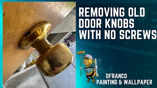 Removing a door knob with no screws