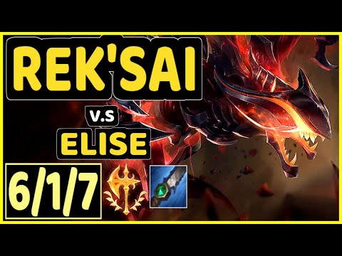 CROCO (REK'SAI) vs ELISE - 6/1/7 KDA JUNGLE CHALLENGER GAMEPLAY - KR