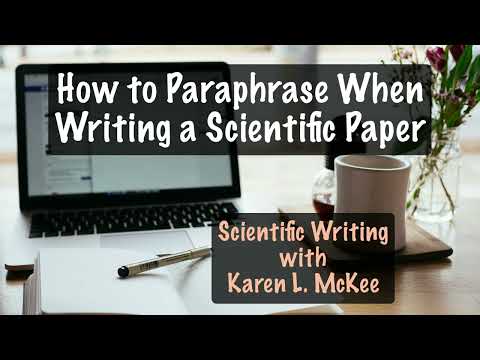 How to Paraphrase When Writing a Scientific Paper