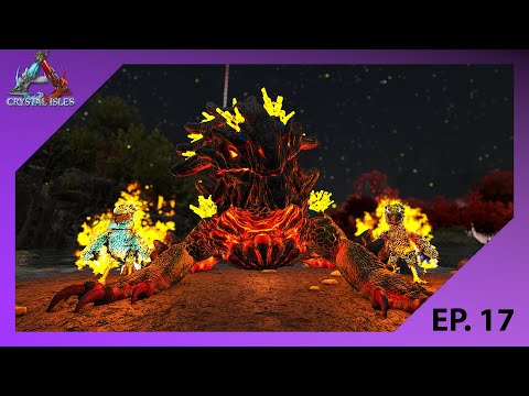 ITS HOT UP IN HERE! CRYSTAL MAGMASAUR AND GRAND EMBERTROSS TAMING! - Ark: Crystal Isles [EP 17]