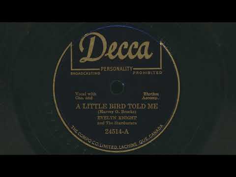 EVELYN KNIGHT A Little Bird Told Me (1948) - 78 RPM Record