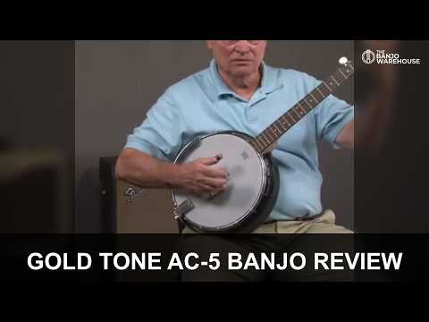 Gold Tone AC-5 5-String Resonator Banjo, New, Set Up and Ready to Play, Black image 11