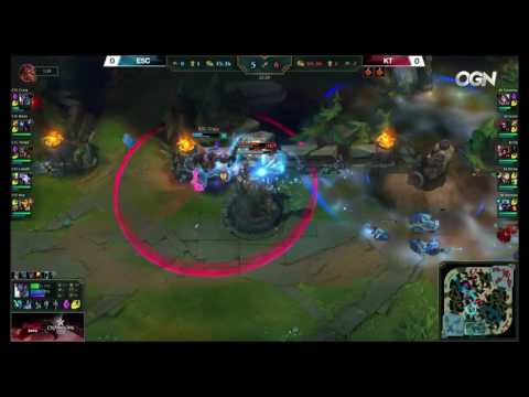 LoL Highlights ESC vs KT Game 1   LCK Summer 2016 17 06 2016   ESC Ever vs KT Rolster