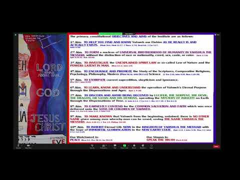 October 9th,  2021  Oceanside Zoom Class  -  The whole family is called Yahshua in heaven and earth