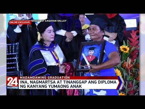 Ina, nagmartsa at tinanggap ang diploma ng kanyang yumaong anak 24 Oras Weekend