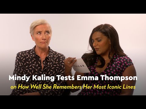 Mindy Kaling Tests Emma Thompson on Her Most Iconic Move Lines | POPSUGAR Pop Quiz