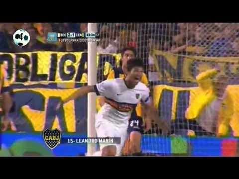 Gol Leandro Marín - Boca 2 Vs Rosario Central 1 - Primera División 2014