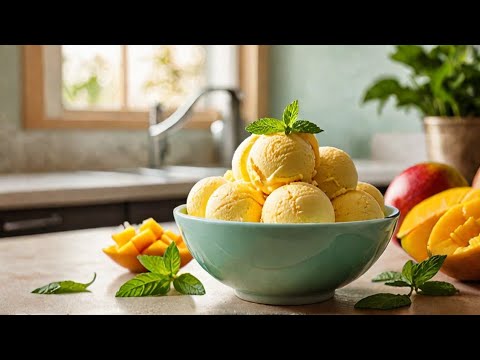 Mango ice-cream recipe |5 - minutes mango ice-cream recipe |instant mango ice-cream recipe