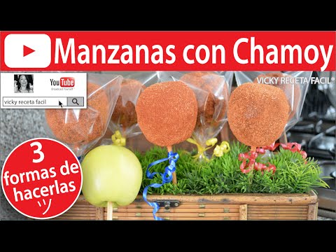 MANZANAS CON CHAMOY 3 MANERAS DE HACERLAS | Vicky Receta Facil Video