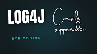 Download the video "Part 1 : Log4j2 Console Appender l Log4j2 Integrating with Spring Boot"