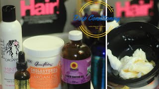 Deep Conditioning on Dry 5 Months Post Relaxed Hair | DIY Conditioning Treatment | Kay&#39;s Ways