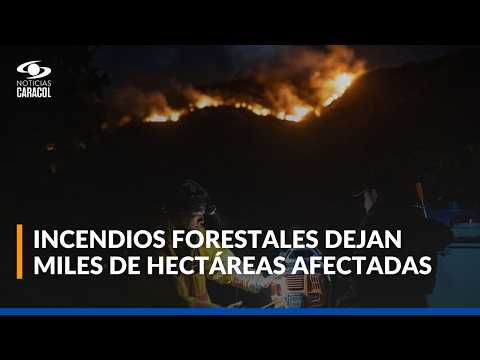 Incendios forestales avanzan en Tolima y Nariño: llamas amenazan viviendas y una base militar