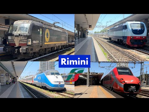 Una marea di transiti,arrivi e partenze alla stazione di Rimini!