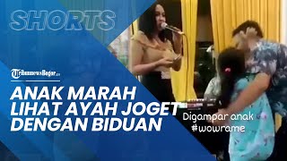 Viral Anak Marah Melihat Ayahnya Asik Joget dengan Biduan, Jewer hingga Jambak Rambut Sang Ayah