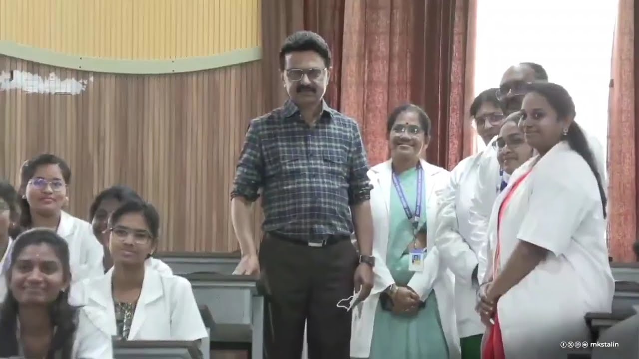 அரசு மருத்துவமனையை ஆய்வு செய்து மருத்துவக் கல்லூரி மாணவர்களிடம் உரையாற்றிய முதலமைச்சர் மு.க.ஸ்டாலின். !