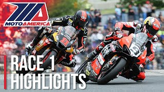 MotoAmerica Medallia Superbike Race 1 Highlights at Road America 2022