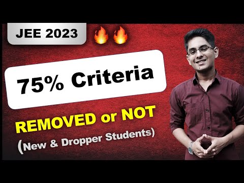 75 percent criteria for JEE mains 2023 dropper ???