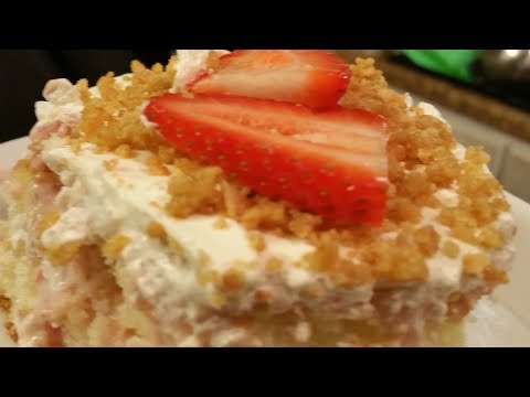 How To Make Strawberry Cheesecake Poke Cake