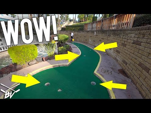 I HAVE NEVER SEEN A MINI GOLF COURSE DO THIS! - LUCKY HOLE IN ONES!