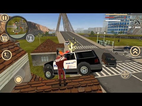 ► Rope hero vice town #16 (Naxeex LLC) skull motorbike stunts open world Crime simulator Best action