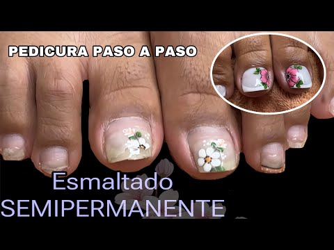 PEDICURA PASO A PASO + ESMALTADO SEMIPERMANENTE 💅🦶😍