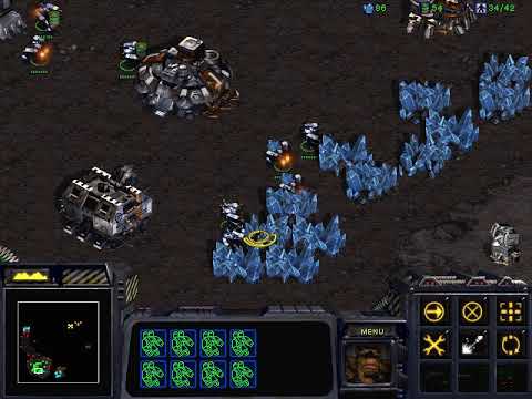 Starcraft Brood War (original version) Terran mission 08 To Chain the Beast Speedrun