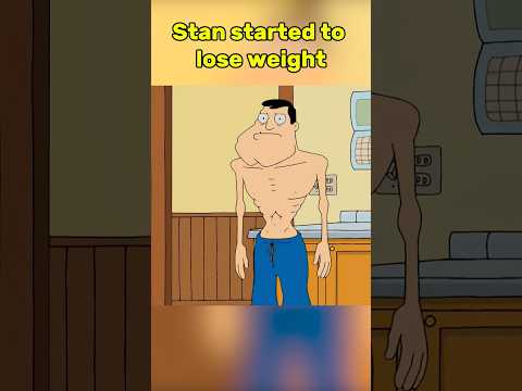 Stan started to lose weight 🥲 #cartoonfunny #americandad #shorts