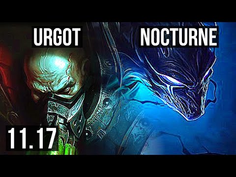 URGOT vs NOCTURNE (TOP) | Rank 1 Urgot, Legendary, 15/4/10 | NA Challenger | v11.17