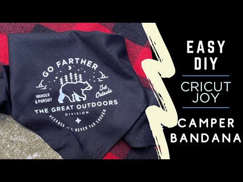 HOW TO APPLY CRICUT JOY IRON-ON TO A BANDANA ~ DIY CAMP BANDANA