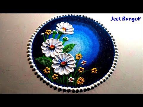 easy rangoli design using spoon by jeet rangoli