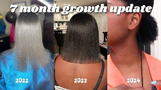 Wash day routine for my type 4 natural hair + 7 month growth update/length check #naturalhair