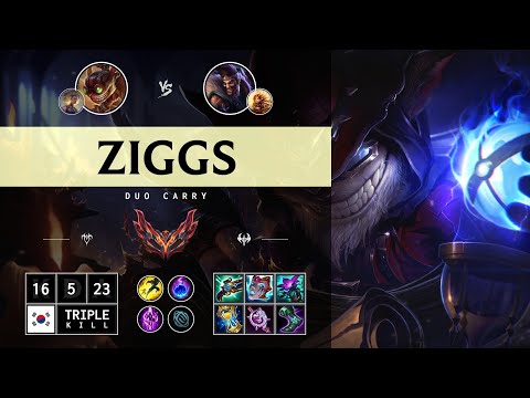 Ziggs Carry vs Draven - KR Grandmaster Patch 14.13