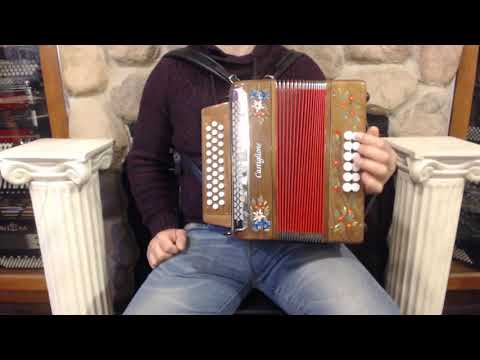 CAST509WL - Walnut Castiglione Diatonic Button Accordion FBbEb Fa MM 31 12 $1299