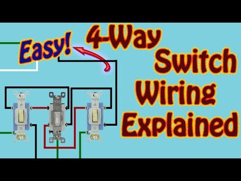4 Way Switch Explained   How to Wire a 4 Way Switch to Control a Single Light Fixture W\ 3 Switches