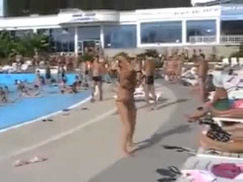Girl on Ecstasy Flipping Out in Pool