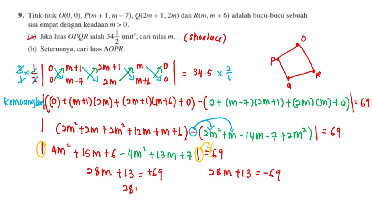 Add Math Form 4. Soalan Bab 7 - Geometri Koordinat