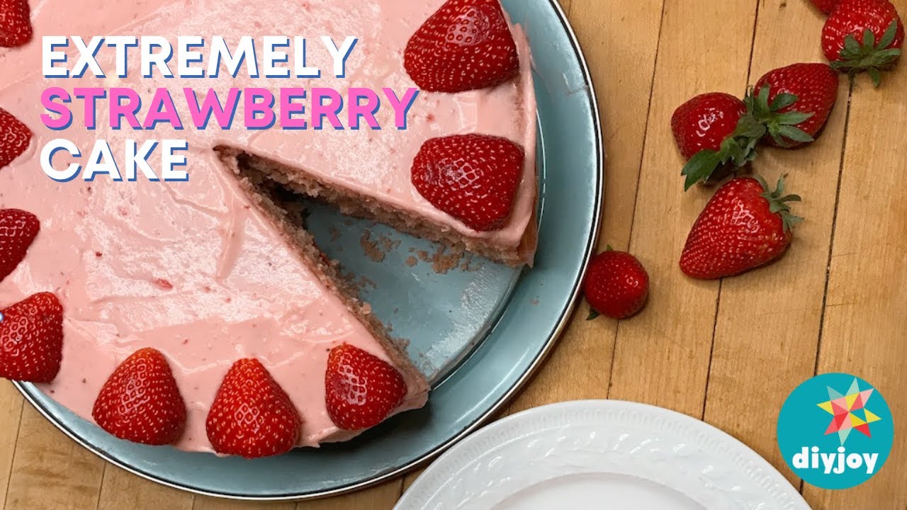 Best Strawberry Cake Recipe - Strawberry Desserts #cakerecipe #strawberry