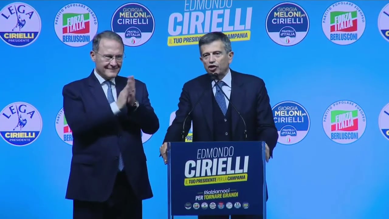 MAURIZIO LUPI A NAPOLI PER SOSTENERE EDMONDO CIRIELLI PRESIDENTE DELLA REGIONE CAMPANIA