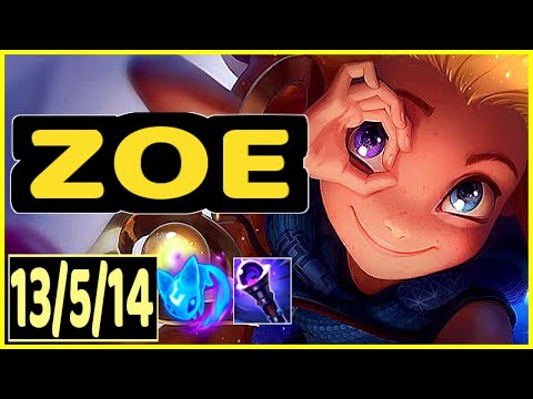 ZOE VS AURELION SOL - 13/5/14 KDA MID GAMEPLAY CHALLENGER I