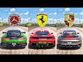 FORZA HORIZON 5 DRAG RACE M A GT Black Series Vs Ferrari 488 Pista Vs Porsche 911 Turbo S