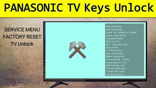 PANASONIC TV Keys Unlock | Panasonic tv Factory Settings Restore And Service Menu