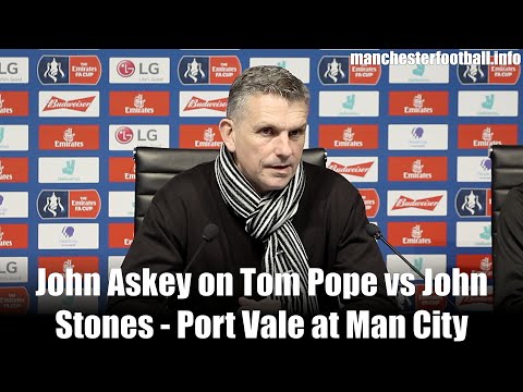 John Askey on Tom Pope's John Stones twitter comments following Port Vale's FA Cup trip to Man City