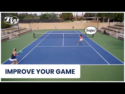 WTA Tour Finals Doubles Team Desirae Krawczyk & Alexa Guarachi explain DINGLES! (fun for 4 players)