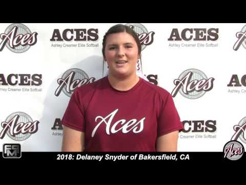2018 Delaney Snyder Catching and First Base Softball Skills Video - Aces
