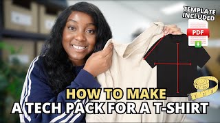 How To Make A Tech Pack For A T Shirt For Your Clothing Brand | Tech Pack Template Included