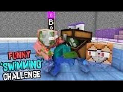 Block School Vs. Monster School: SWIMMING CHALLENGE: Best Minecraft Animation (Resubido)