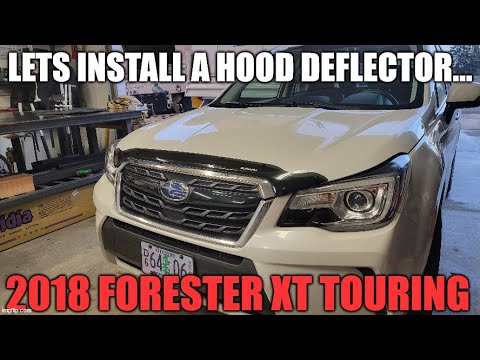 2018 Forester XT touring Part 4 (Hood deflector and weathertech floor mats)
