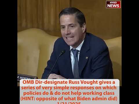 OMB Russ Vought on function of fed gov, cut taxes, spend $dollars to house immigrants
