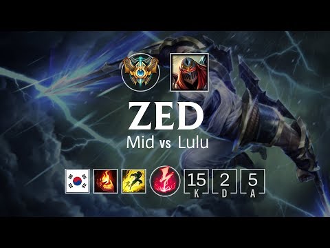 Zed Mid vs Lulu - KR Challenger Patch 8.11