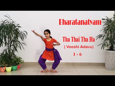 Tha Thai Tha Ha|| Veeshi Adavu 1-6 ||Tha Thai Tha Ha 1-6|| Thathaithaha adavu|| Bharatanatyam Adavu|